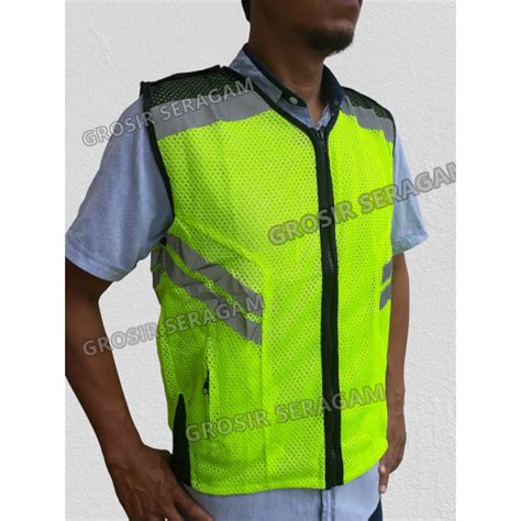 Jual Gs Rompi Jaring Kerja Proyek Safety Vest Scoth Nyala Hijau