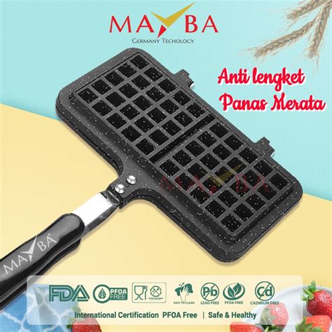 Jual Mayba Alat Waffle Maker Double My Cetakan Kue Croffle