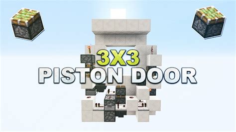 Minecraft Compact 3x3 Piston Door Piston Tür Tutorial 117 Youtube