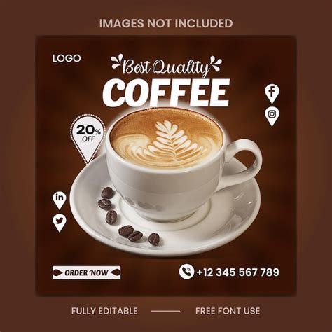 Premium Vector Coffee Social Media Post Design