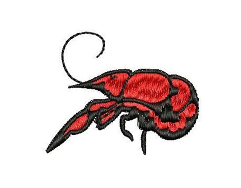 Crawfish Embroidery Design Etsy