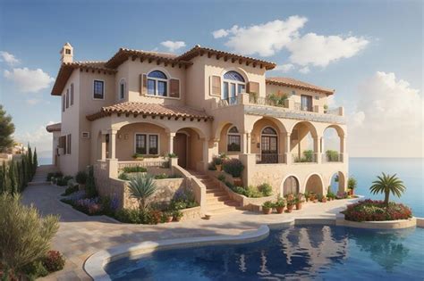 Premium Ai Image Mediterranean House
