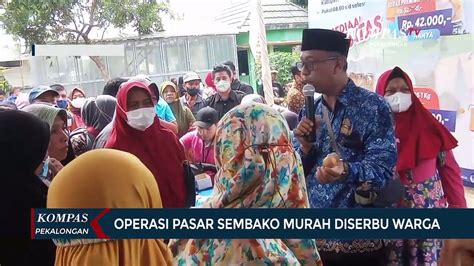 Operasi Pasar Sembako Murah Diserbu Warga Video Dailymotion