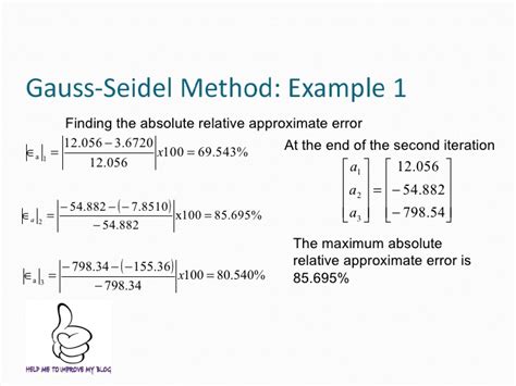 Gauss Seidel Method Example - darelowebs