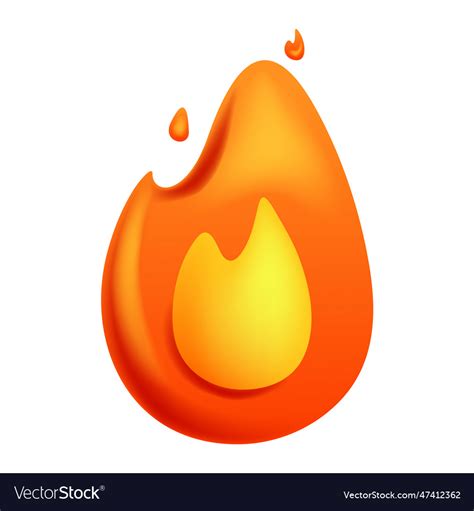 D Fire Flame Royalty Free Vector Image Vectorstock