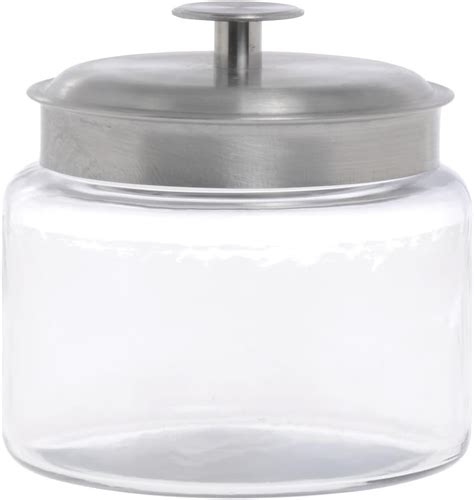 Amazon Anchor Hocking Oz Clear Glass Montana Jar With Aluminum