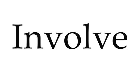 pronounce involve youtube