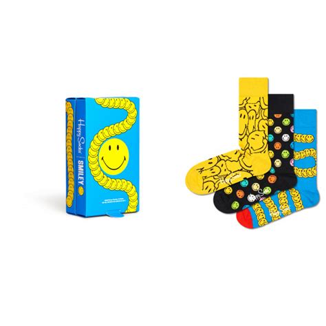 Happy Socks Smiley 3 Pack T Set Multifunktionssocken Online Kaufen