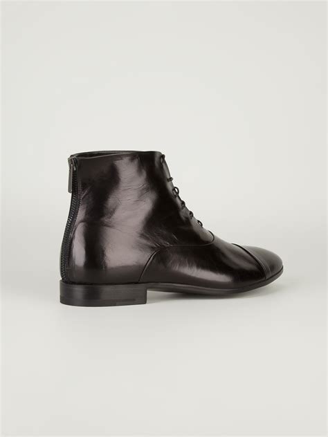 Lyst Giorgio Armani Ankle Boot In Black For Men