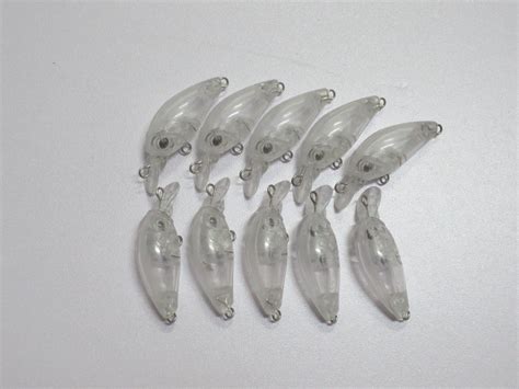 10pcs Unpainted Crankbait Fishing Lure Body 2 Inch 1 8 OZ Blank Lures