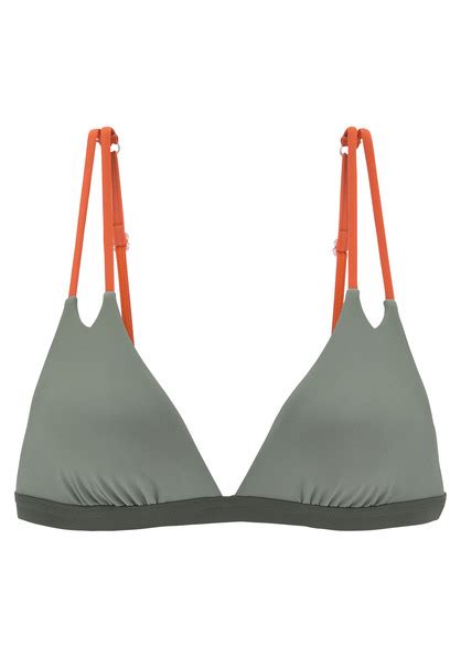 Lascana Triangel Bikini Top Tahiti Oliv Cup A B