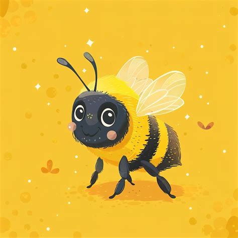 Premium Photo | Cute bee bee drawing