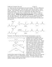 Chem Pset Chem Problem Set Xxi Fats And Oils