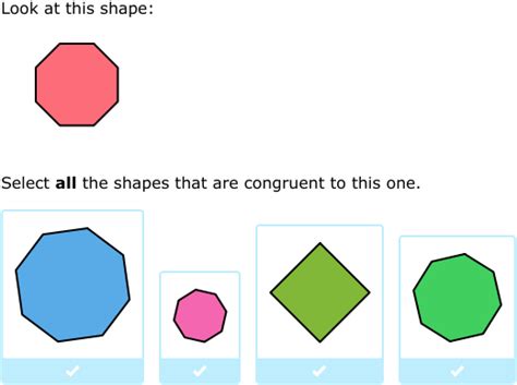 IXL | Identify congruent shapes | 3rd grade math