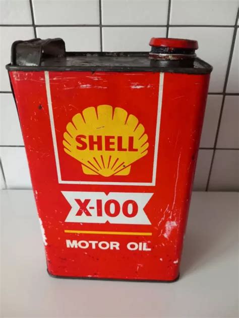 Shell Ancien Bidon Dhuile Shell X Litres Eur Picclick Fr