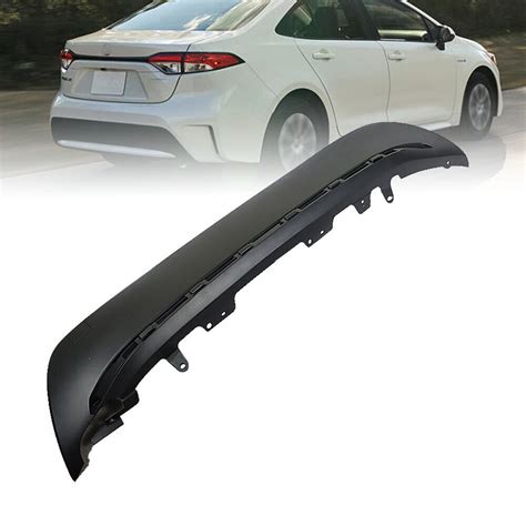 Black Rear Bumper Lower Moulding Trim Cover For 2020 21 Toyota Corolla 1 8 2 0l Ebay