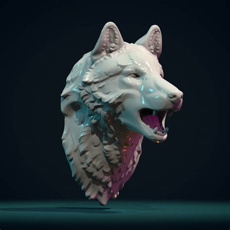 Wolf Head 3d Model By Skazok
