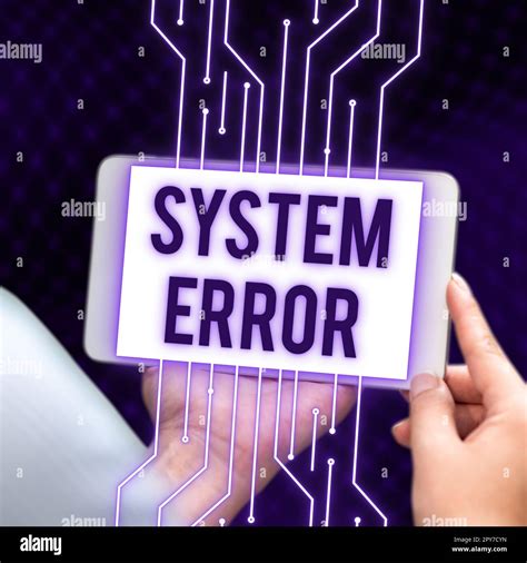 Conceptual Display System Error Word For Technological Failure