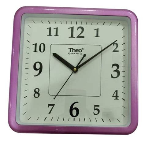 Theo Quartz Plastic Pink Neno Wall Clock Size X X Mm Model