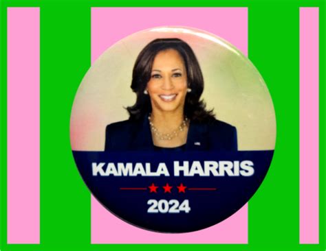 Kamala Harris Pink And Green 2024 Campaign Pins Button 225 Soro 1pbb