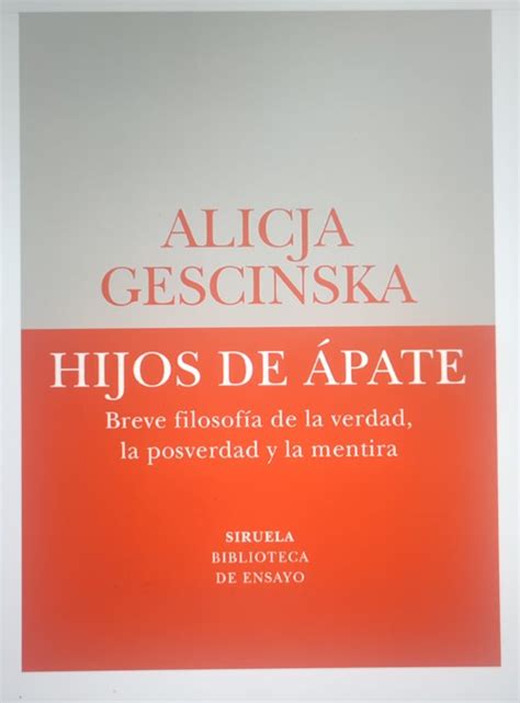 Hijos de Ápate Alicja Gescinska Devaneos Diario de lecturas 2006