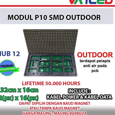 Jual Terlaris Panel Modul Module Runnging Text P10 SMD Merah Putih