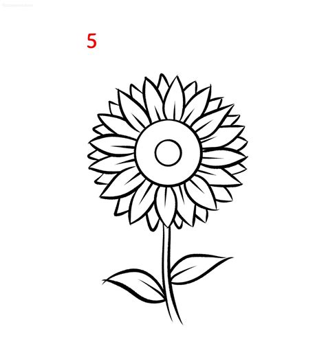 Details more than 174 sunflower drawing easy - nanoginkgobiloba.vn