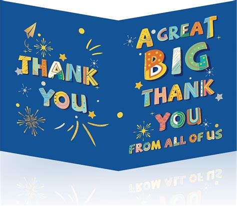 Amazon Homanga Large Thank You Card X Inch Jumbo Blue