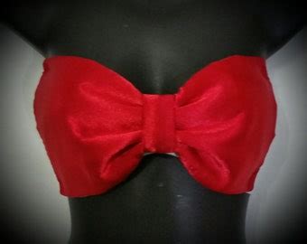 Items Similar To Custom Made Bow Bandeau Top With Matching Shorts Bow Bra Bikini Cropped Top