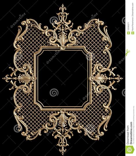 Classic Decor Frame With Ornament Decor For Classic Interior Is Stock