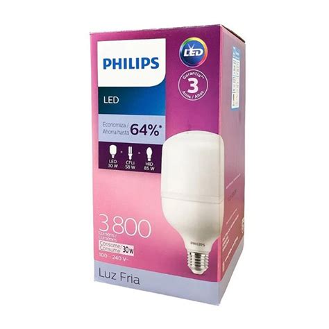 L Mpada Led Bulb T Alta Pot Ncia E W Lm K Branca Philips