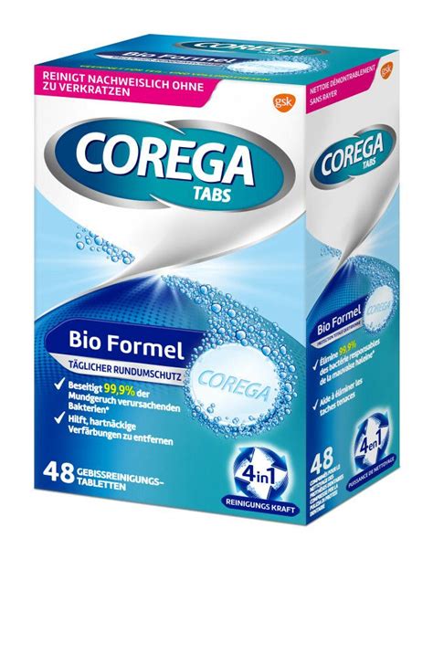 Corega TABS Bio Formel Gebissreinigungstabletten 48 St Redcare Apotheke