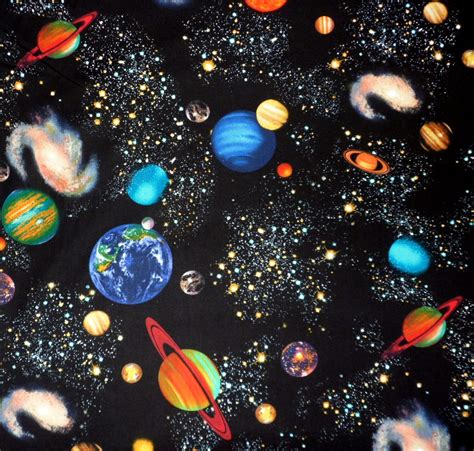 Planet Fabric Universe Fabric Sewing Material Quilting Fabric