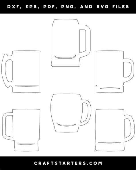 Mug Outline Template