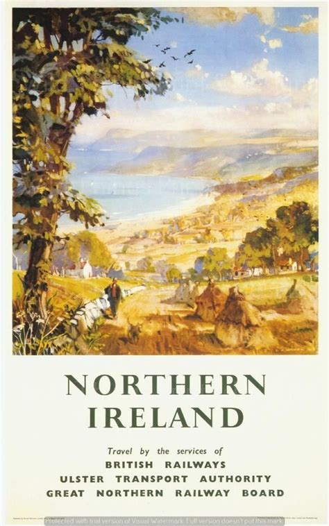 Railway Posters Travel Posters Northern Ireland Travel Vintage