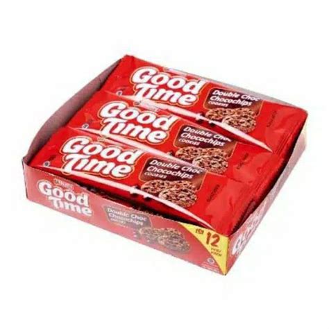 Jual BOX Good Time Double Choc Biskuit Coklat Taburan Choco Chip