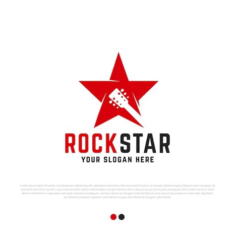 Vector premium de diseño de logotipo de estrella de rock Vector Premium