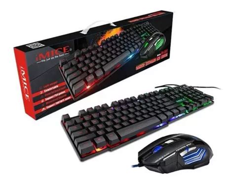 Combo Kit Teclado Gaming Mouse Rgb Dpi An Espa Ol Color Del