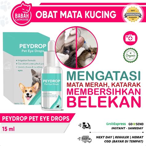 Jual Pet Eye Drops Obat Tetes Mata Kucing Anjing Sakit Bengkak Belekan