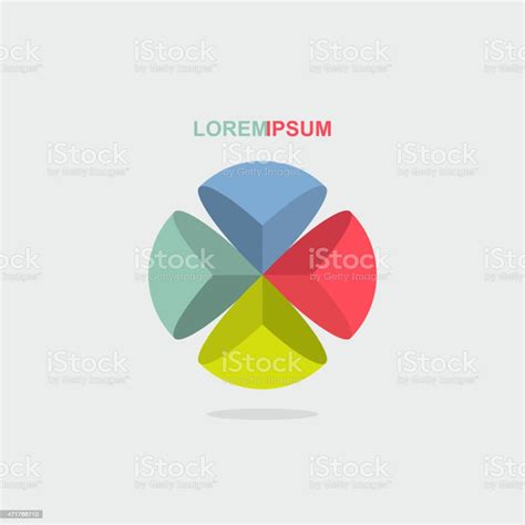 Logo Sphere Color Segment Vector Illustration Stock Illustration