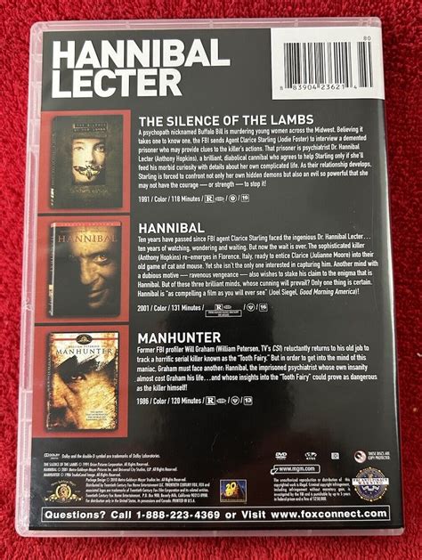 Hannibal Lecter Triple Feature Silence Of The Lambs Hannibal