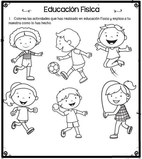 Dibujos De Educaci N F Sica Imprimible Para Colorear Para Colorear