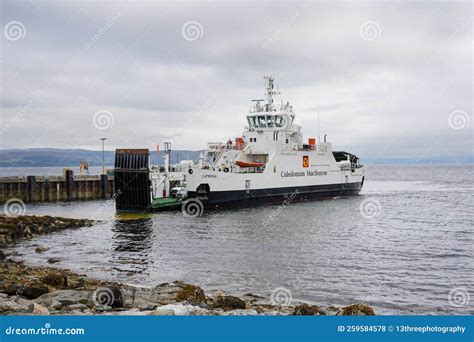 The Calmac Ferry Mv Catriona Approaching Lochranza On Arran Editorial