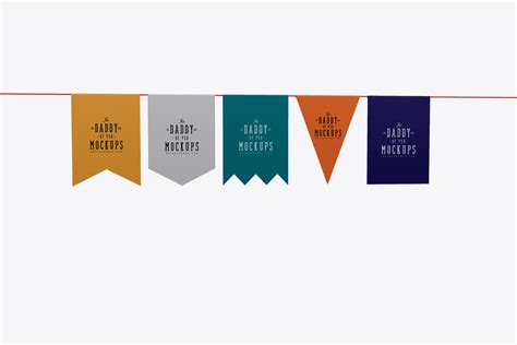 Flag Garland Pennant Bunting Mockup Mockupdaddy