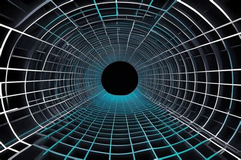 Premium Photo Tunnel Or Wormhole Abstract Wormhole Science 3D Tunnel