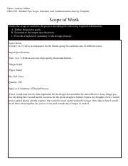 GRA 290 Module Two Activity Template Pdf Name Andrew Abban GRA 290