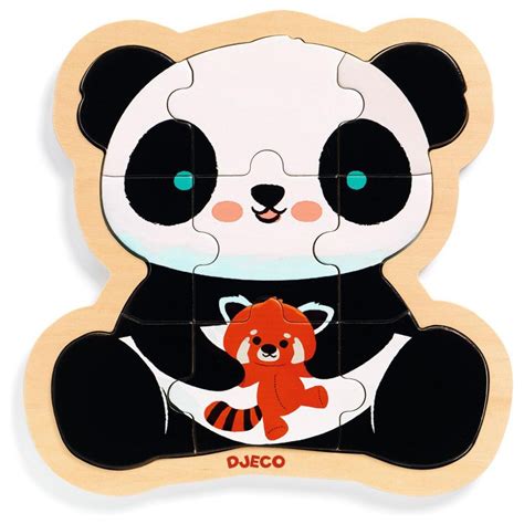 Puzzlo Panda Puzzle En Bois Enfant Djeco