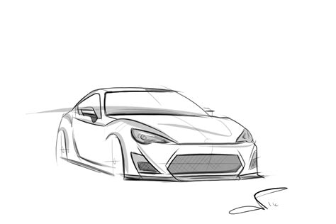 Handmade Digital Sketches Of Your Car By Pelloni Design