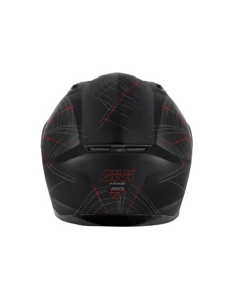 Givi 50 7 Phobia Full Face Helmet Matt Black Red MG MotoStore