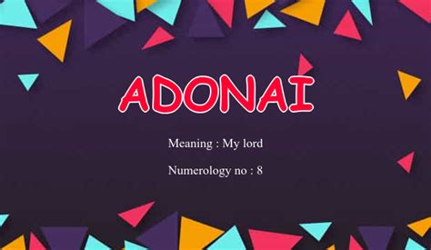 Adonai Name Meaning